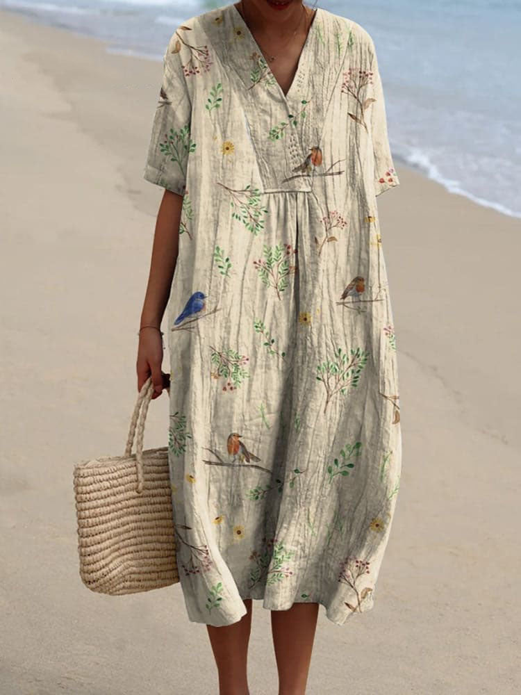Innovative Women's Casual Floral Print Sleeve Dress
