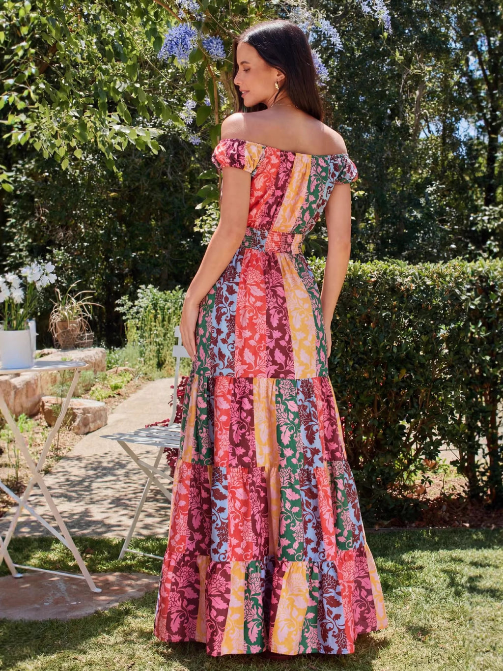 Durable Attractive Bohemian Style Printed Smocking Jumpsuits