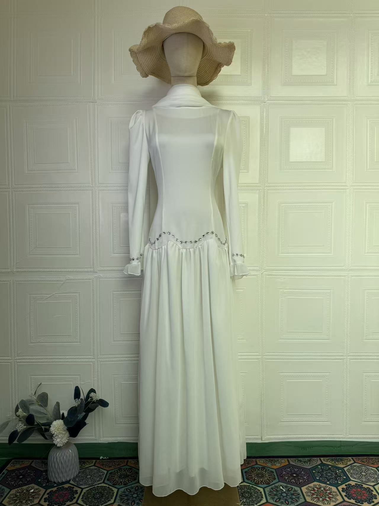 Spring Retro Elegance Long Sleeve Gorgeous Dress