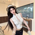 Women's Chubby French Style Pure Desire Halter Tied Design Sense Tops