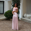 Stylish Elegant Backless Sexy Mesh Stitching Dress