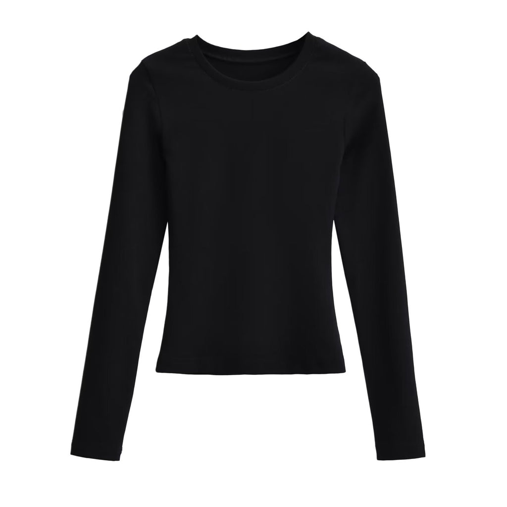 Hot Simple Basic Casual Round Neck Women's T-shirt
