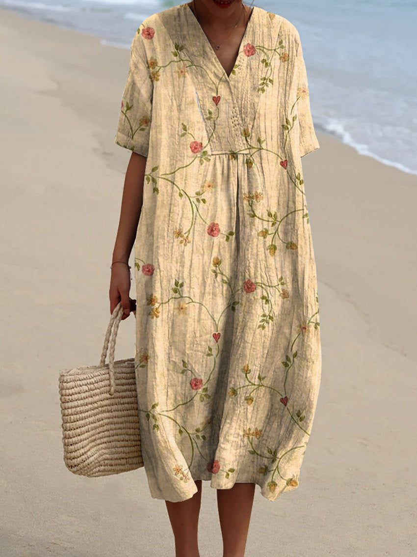 Innovative Women's Casual Floral Print Sleeve Dress