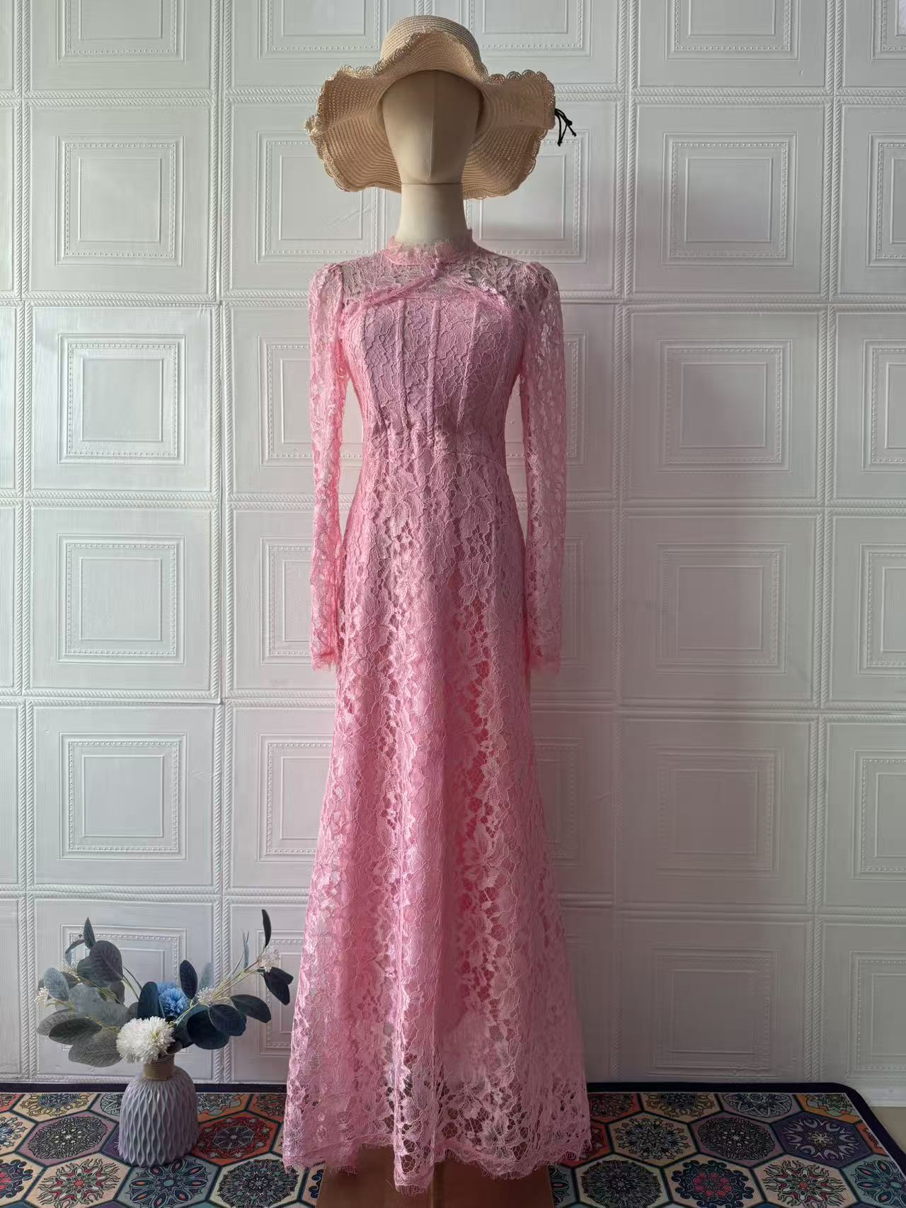 Lace Long Sleeve Autumn Victoria Style Dress