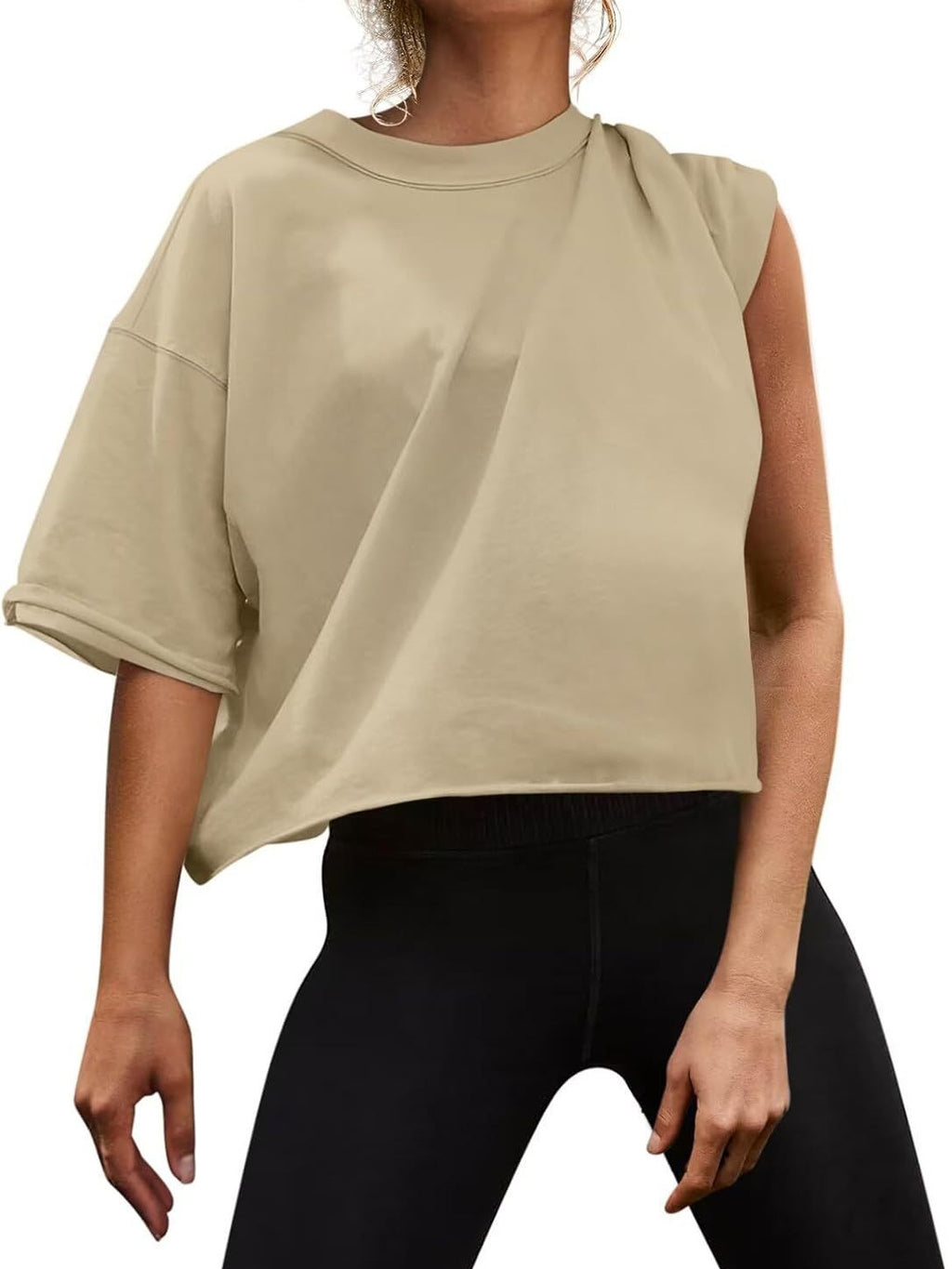 Sports Sleeve Yoga Leisure Workout Loose Women's T-shirt