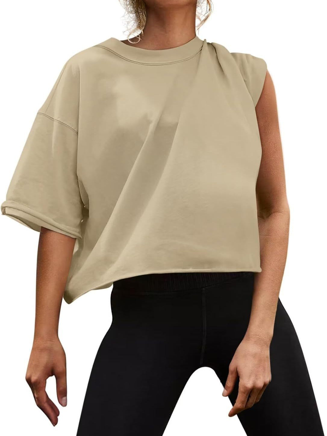 Sports Sleeve Yoga Leisure Workout Loose Women's T-shirt