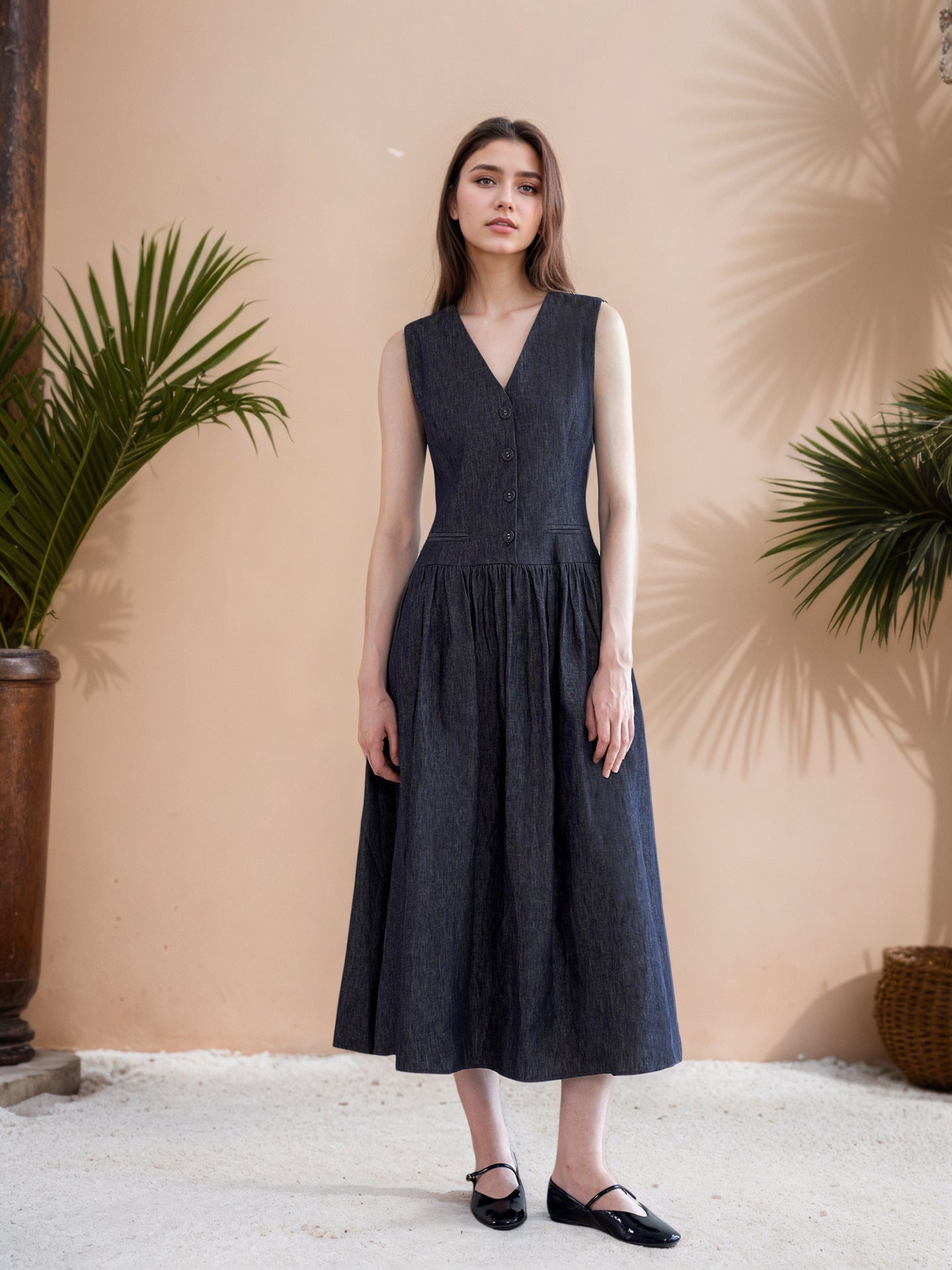 Summer Design Pocket Midi Simple Graceful Dress