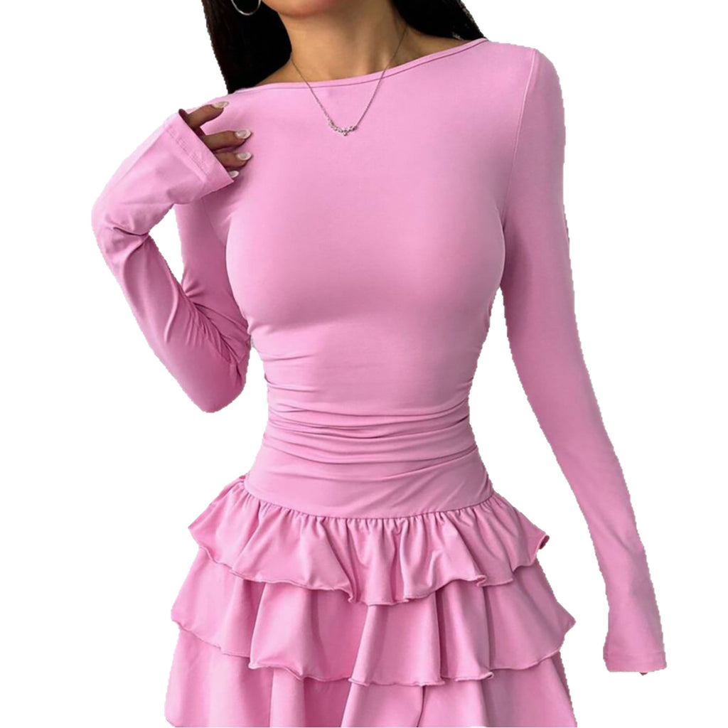 Women's Solid Color Slim Fit Slimming Long Dress