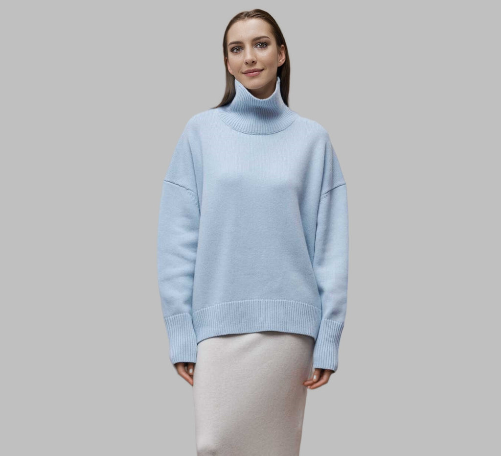 Women's Solid Color Turtleneck Loose Classic Price Women's Sweater