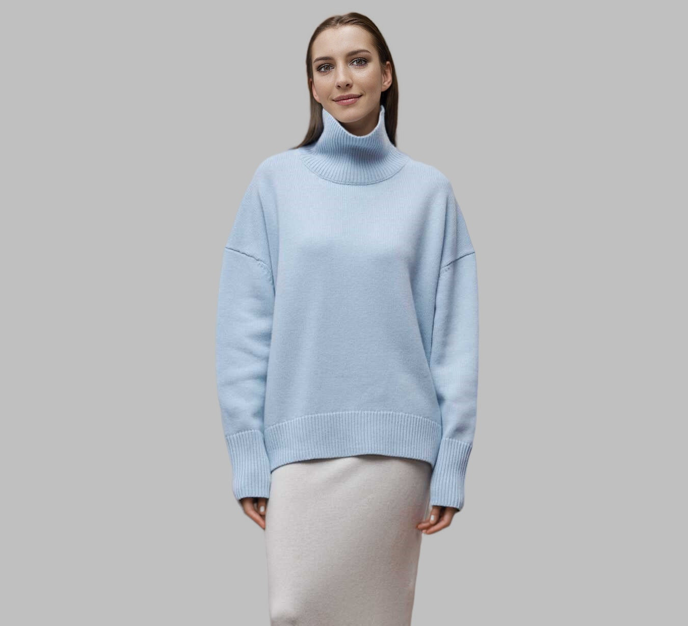 Women's Solid Color Turtleneck Loose Classic Price Women's Sweater