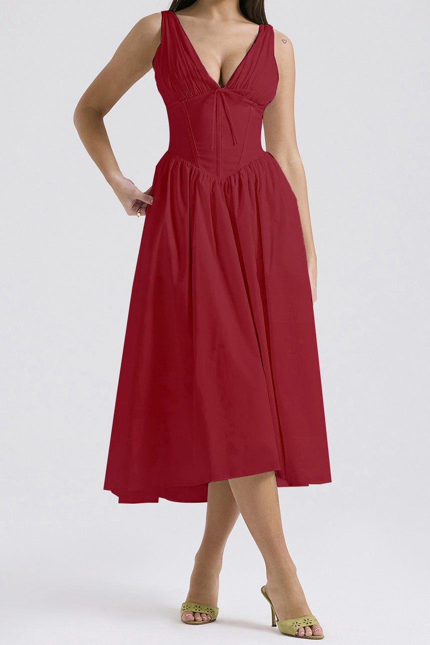 Beautiful Innovative Suspender Casual Printed Elegant Dress