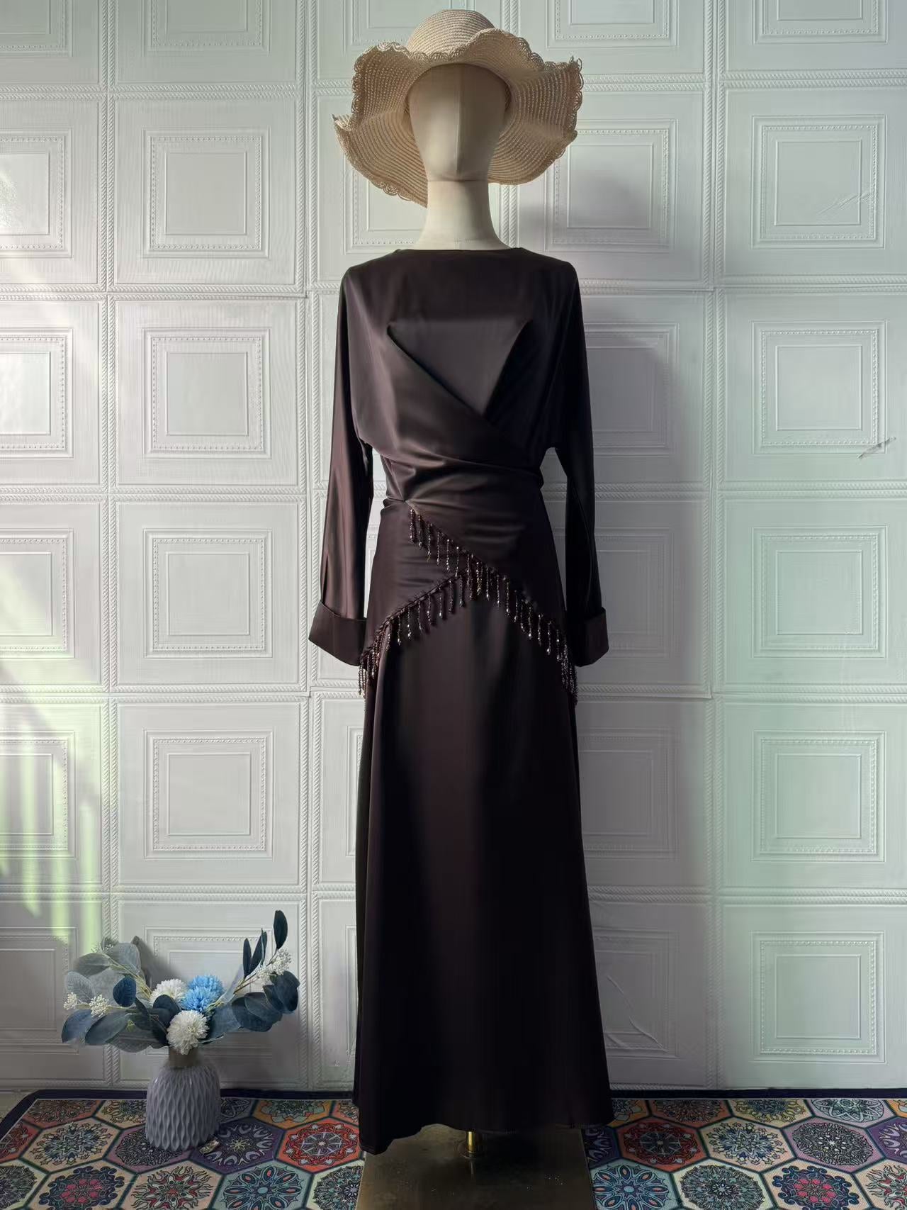 Winter Elegant Graceful Long Sleeve Silky Suits