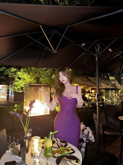 Bandage One-piece Lady's Belt Sexy Sheath Skirts