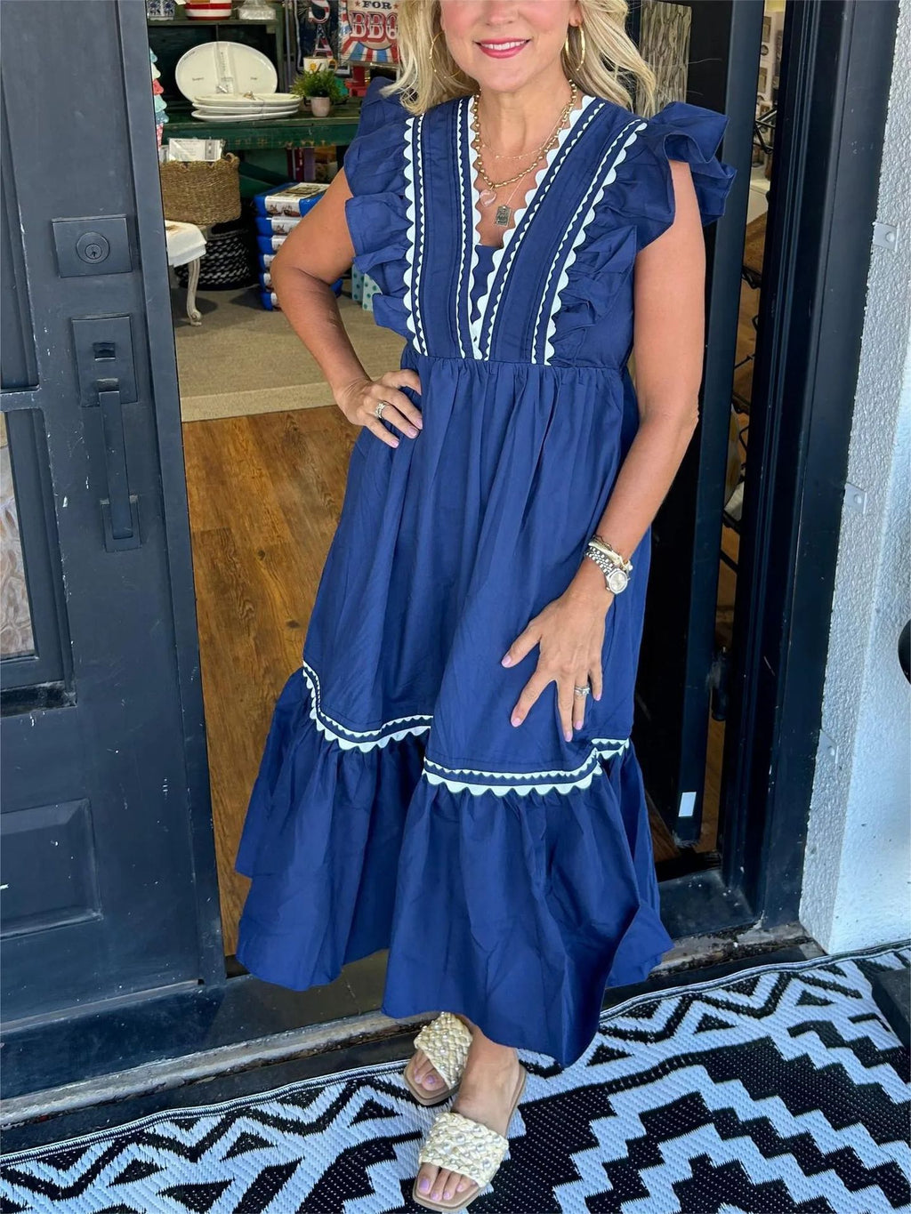 Creative Pretty Lace Patchwork Ruffled Large Dress