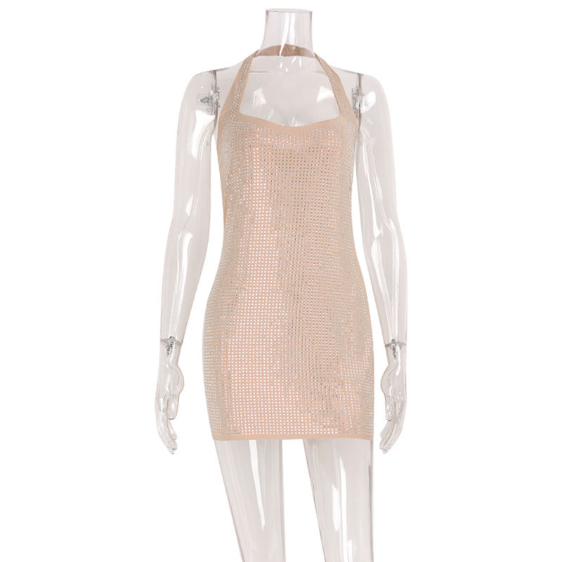 Women's High-grade Light Luxury Rhinestone Slim Summer Fashion Dress