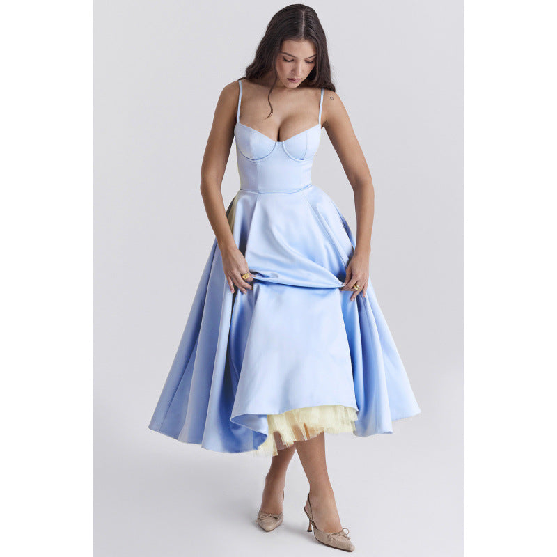 Women's Summer High-grade Princess French Mesh Large Dress
