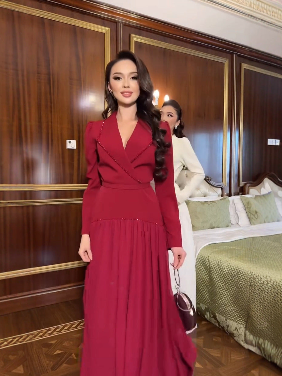 Casual New Autumn Design Stitching Tassel Dress