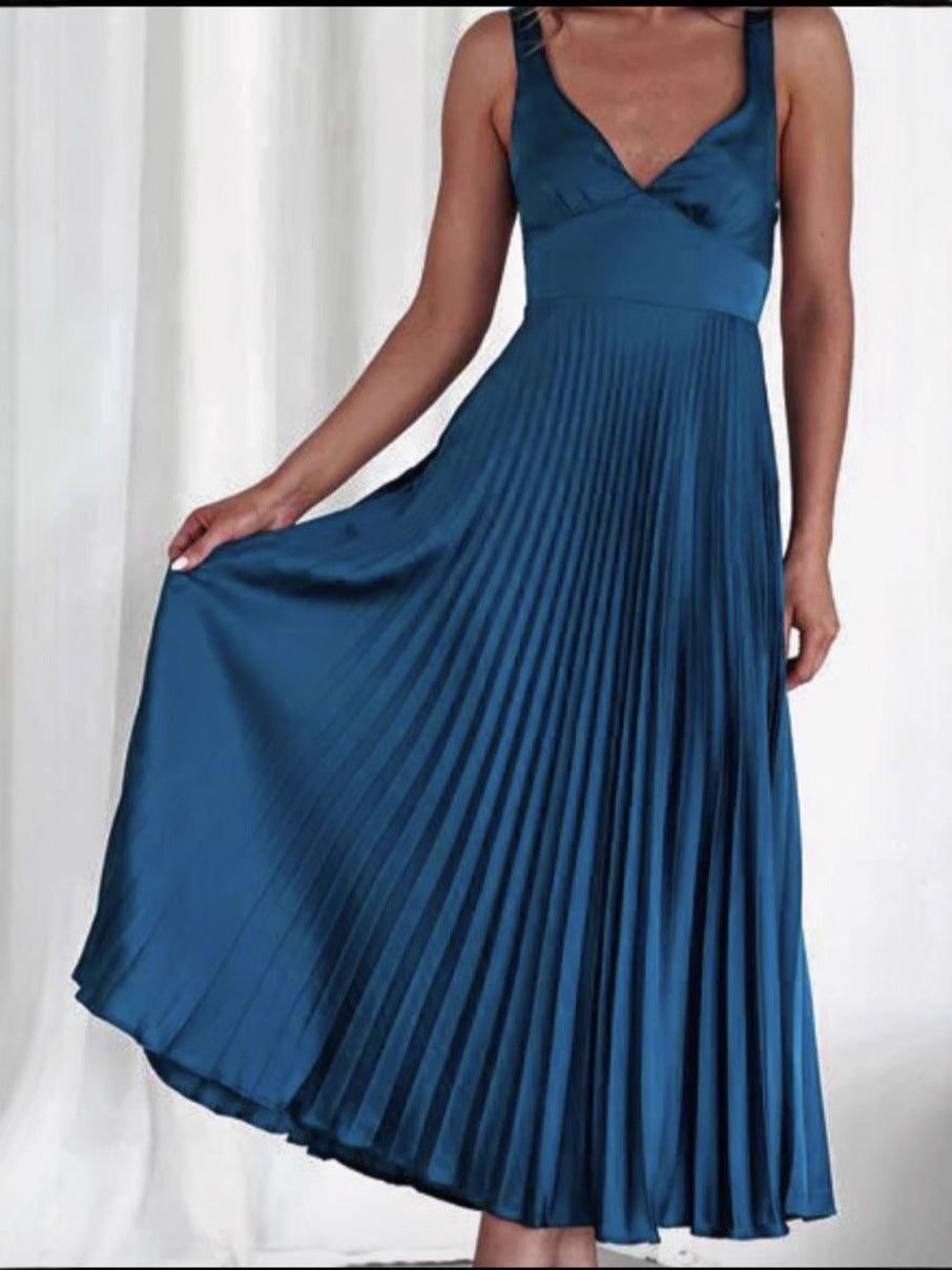 Women's Sling Folding Elegant Sexy Party Backless Dress