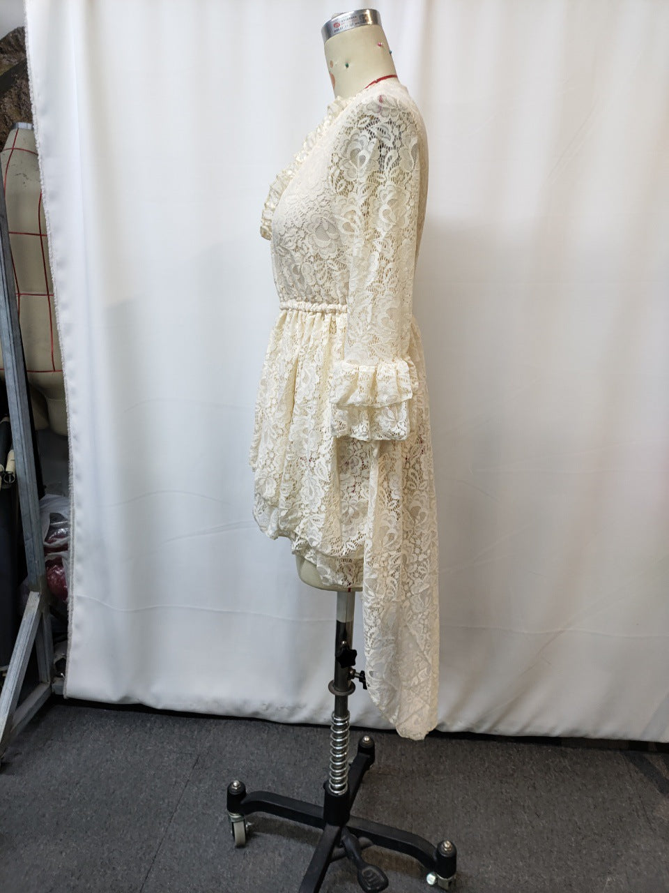 Music Festival Rock Carnival Party Ruffled Floral Tassel Lace Dress