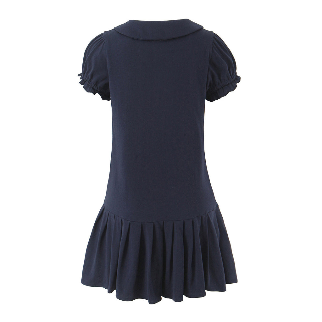 Women's Sweet Retro Doll Collar Fungus Knitted Pleated Mini Skirts