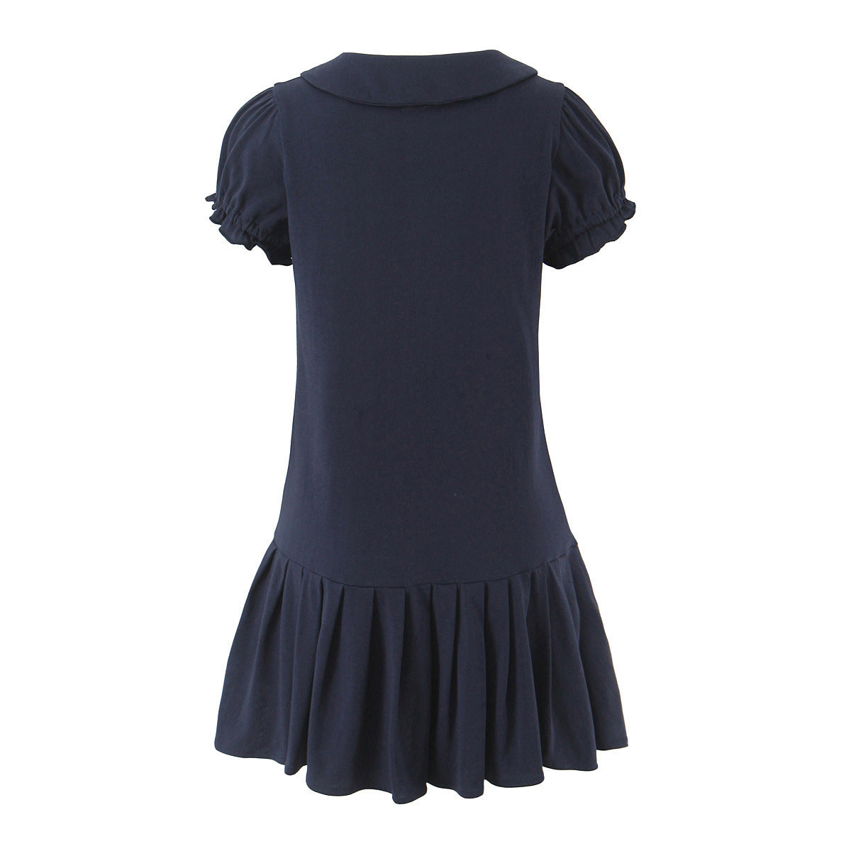 Women's Sweet Retro Doll Collar Fungus Knitted Pleated Mini Skirts