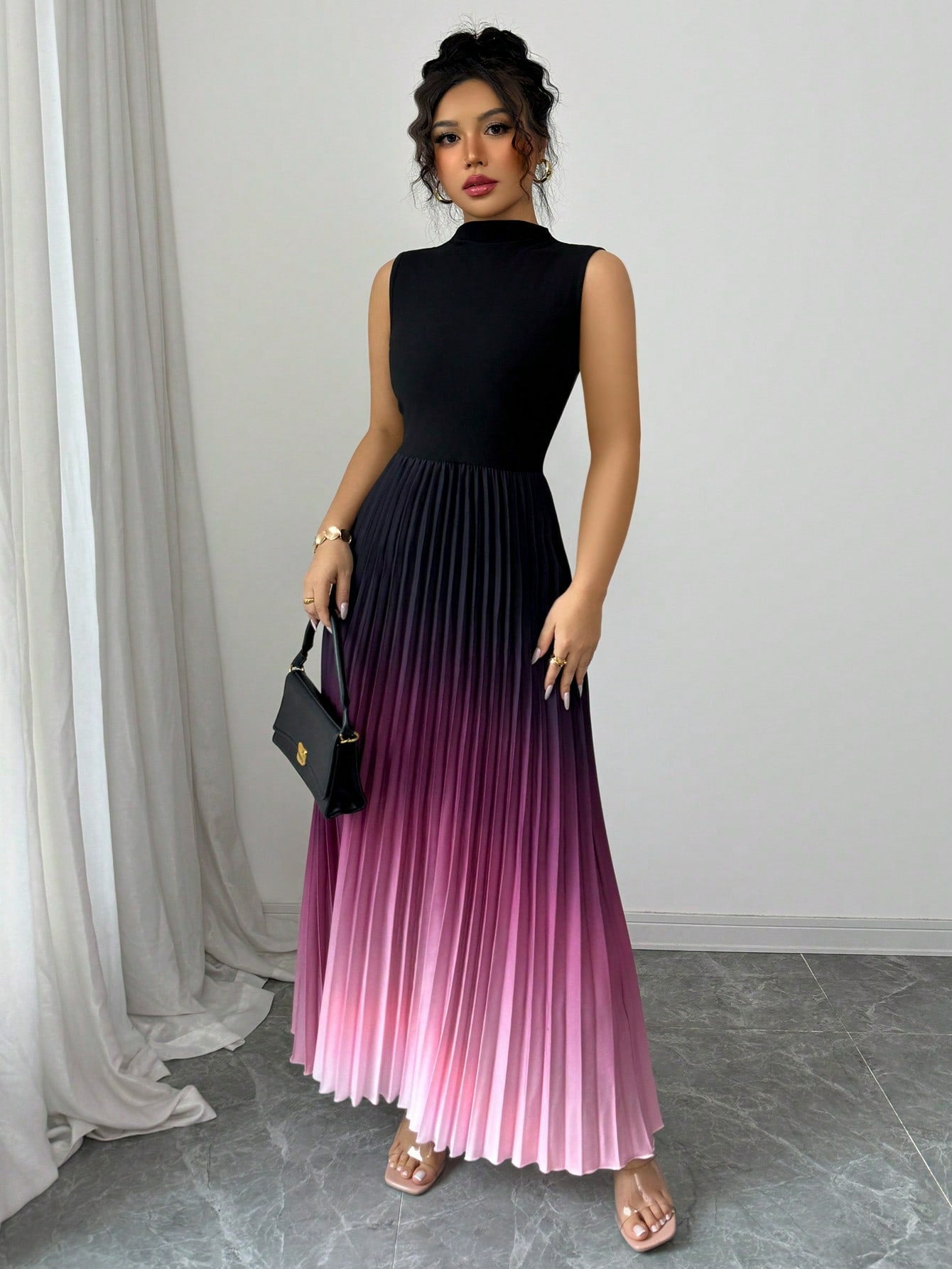 Spring Lightweight Elegant Round Neck Sleeveless Dress