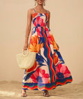 Women's Printed Elegant Graceful Smocking Waist Slimming Dress