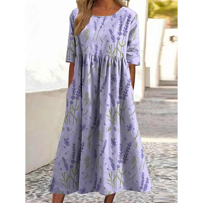 New Women's Summer Loose Fashion Printing Dress