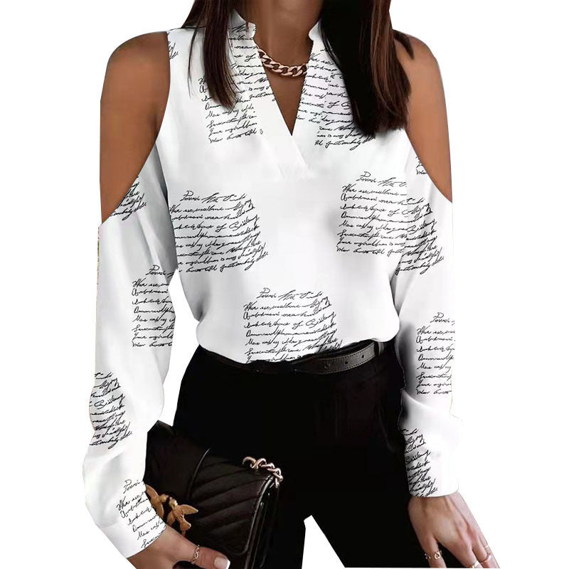 Comfortable Elegant Long Sleeve Printed Shirt Blouse