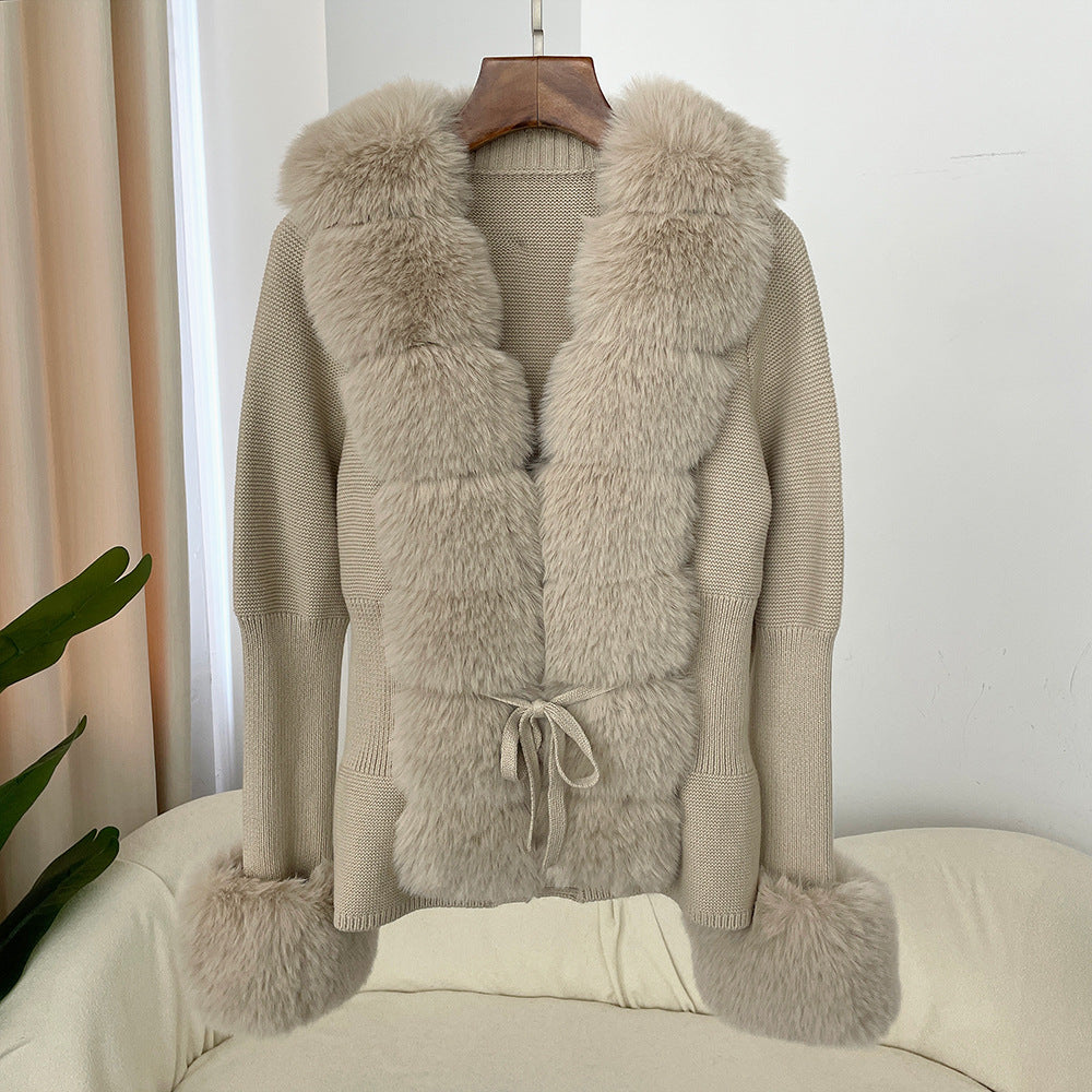 Fashion Beautiful Women's Fur Imitation Fox Coats