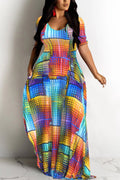 Women's Floral Print Round Neck Exotic Vacation Style Dress