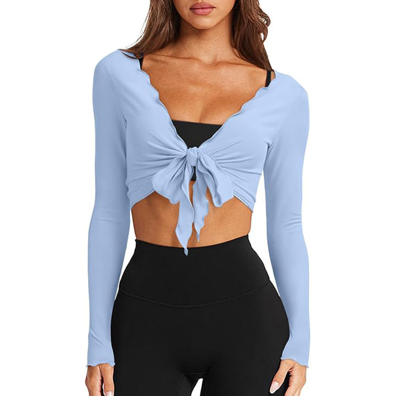 Women's Slim Fit Knot Fashion Long Sleeve Knitwear