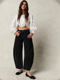 Women's Autumn Casual Loose Mid Waist Cylindrical Women's Jeans