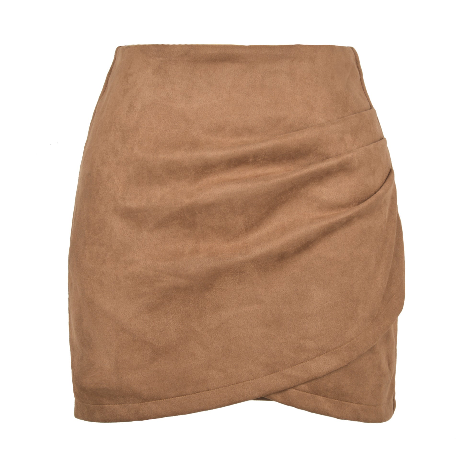 Women's Solid Color Sheath Heap Pleated Irregular Skirt