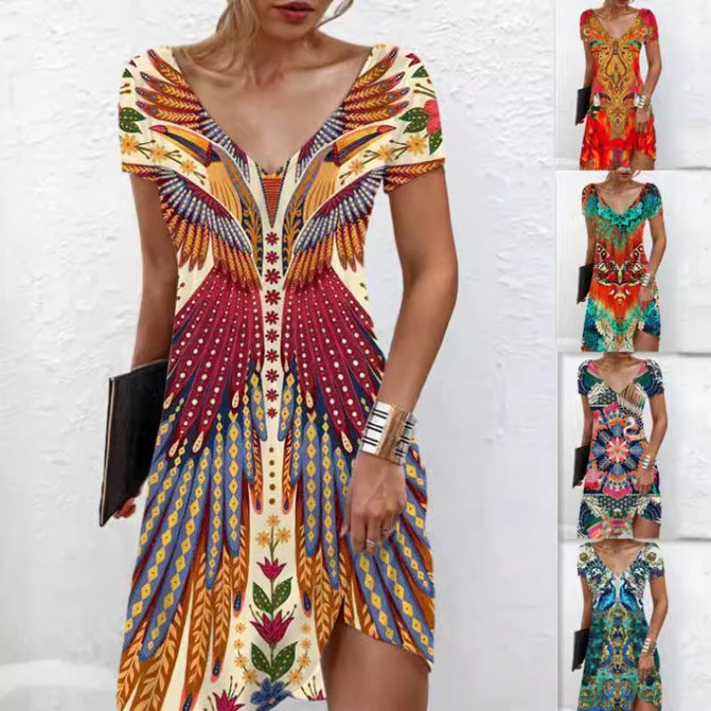 Innovative Women's Summer Casual Printed Sleeves Shorts