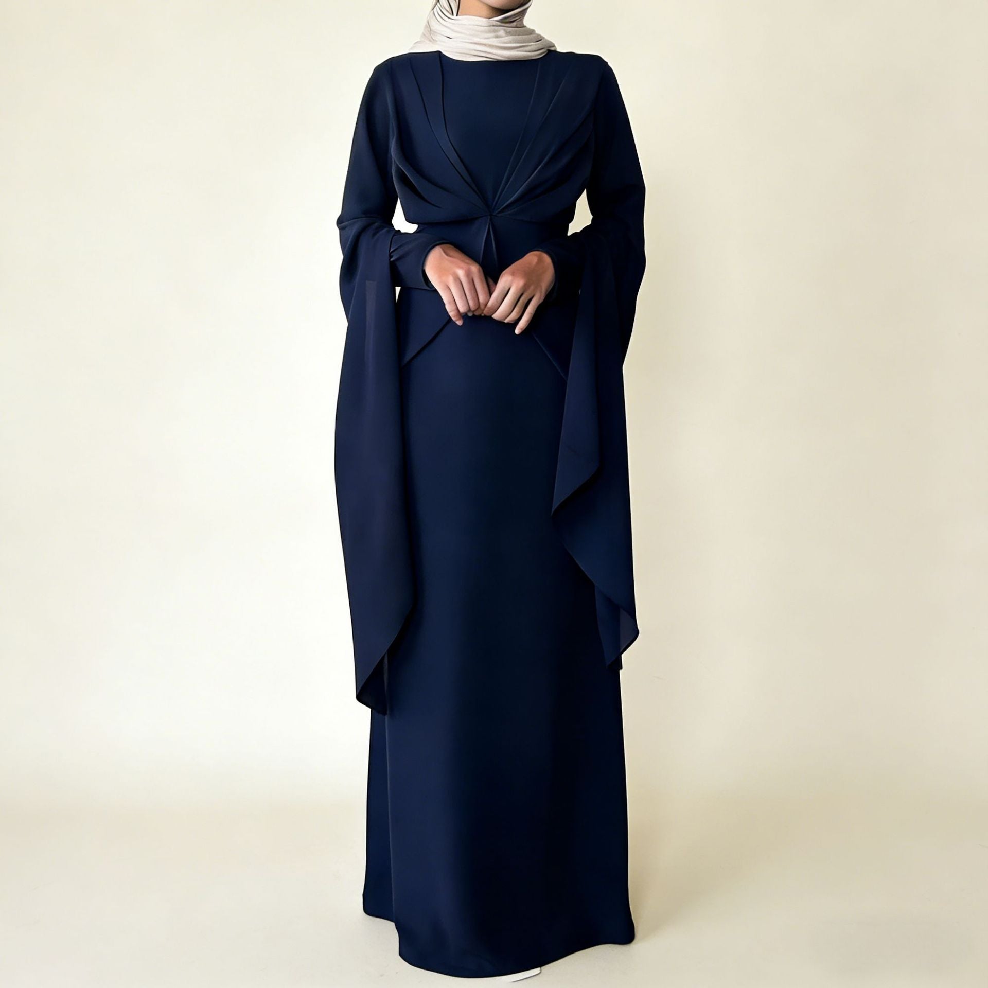 Women's Summer Elegant Solid Color Waist Graceful Dress