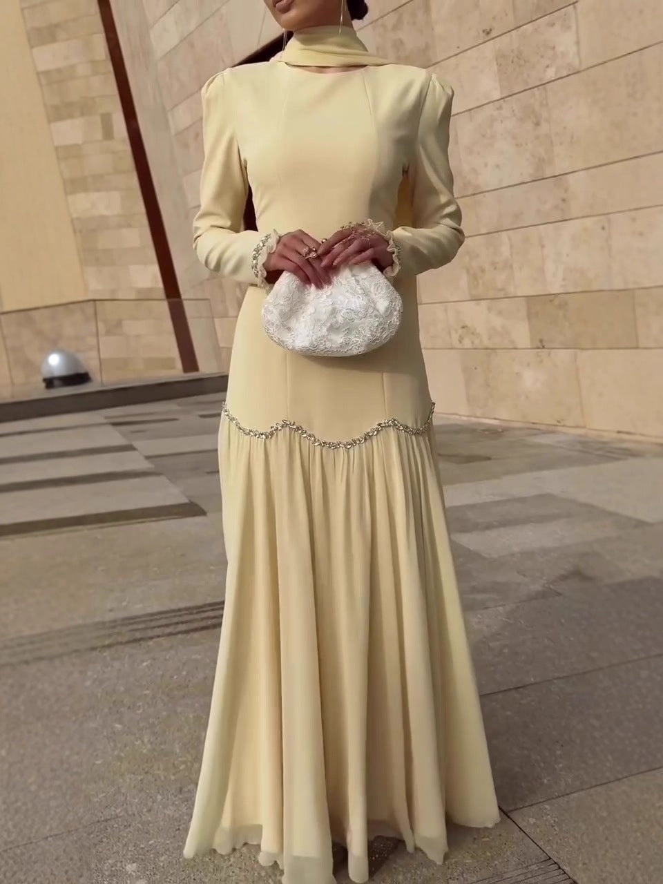 Spring Retro Elegance Long Sleeve Gorgeous Dress