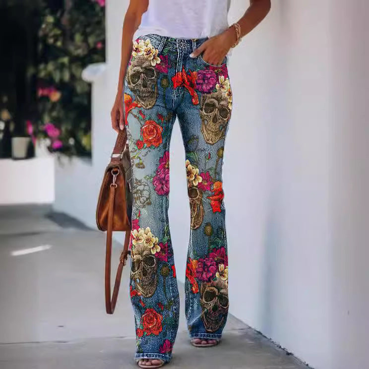 Charming Women's Imitation Casual Trousers Thin Women's Jeans