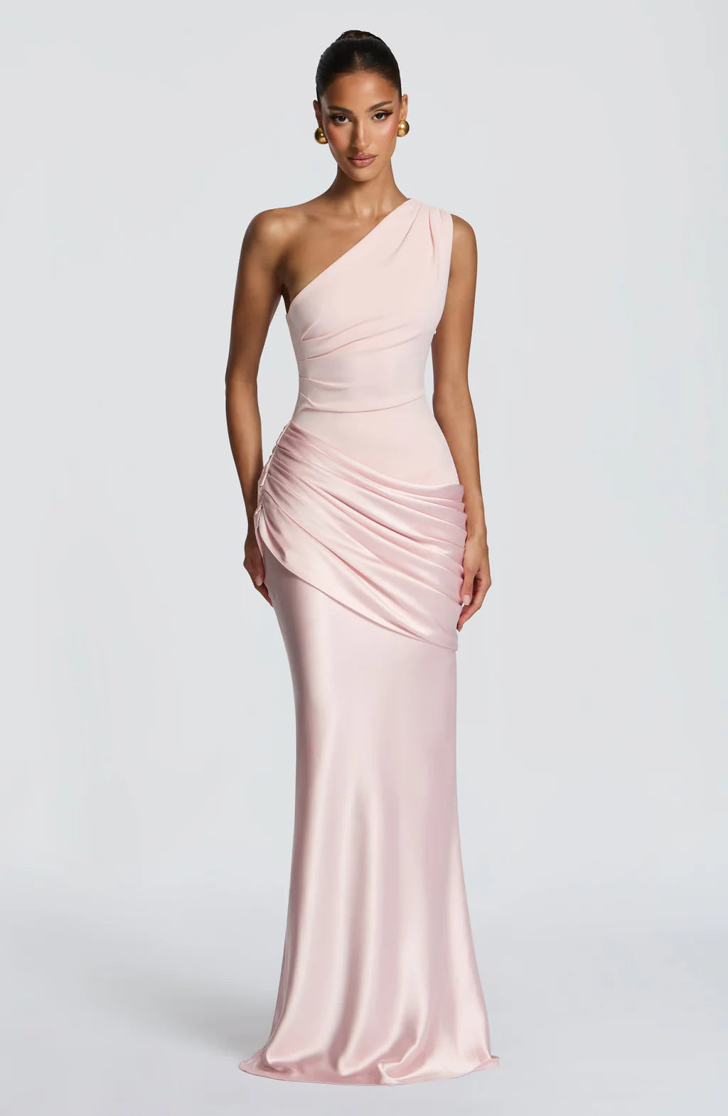 Women's Casual Long-sleeved Pure Desire Camisole Solid Color Dress