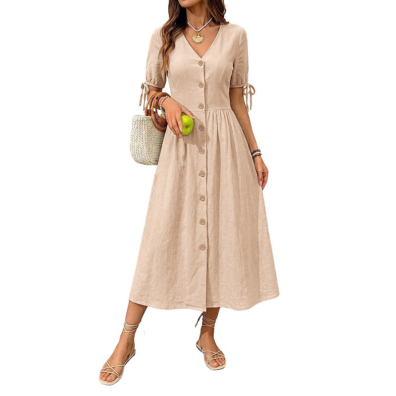 Summer Casual Seaside Vacation Sleeve Solid Shorts