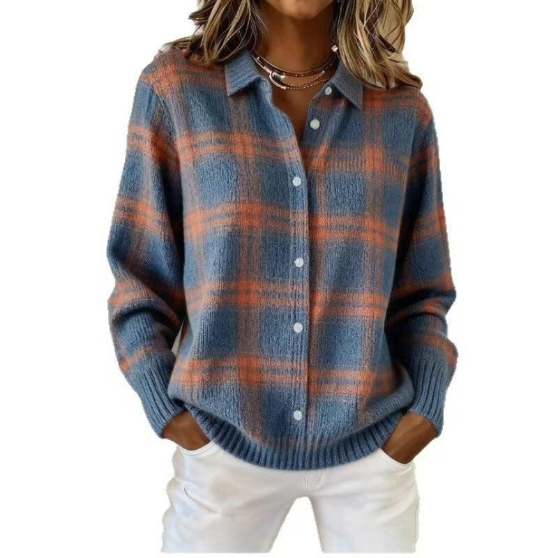 Women's Long-sleeved Winter Large Lapel Effect Inner Cardigans