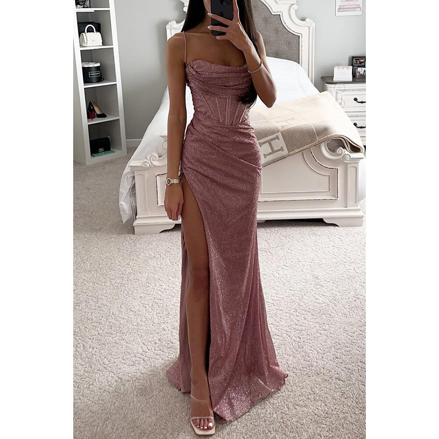 Women's Party Fashion Suspenders Loose Casual Slit Clothing
