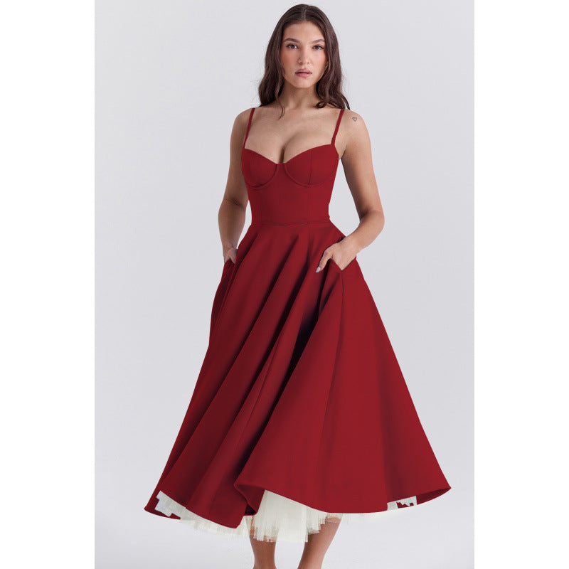 Women's Summer High-grade Princess French Mesh Large Dress