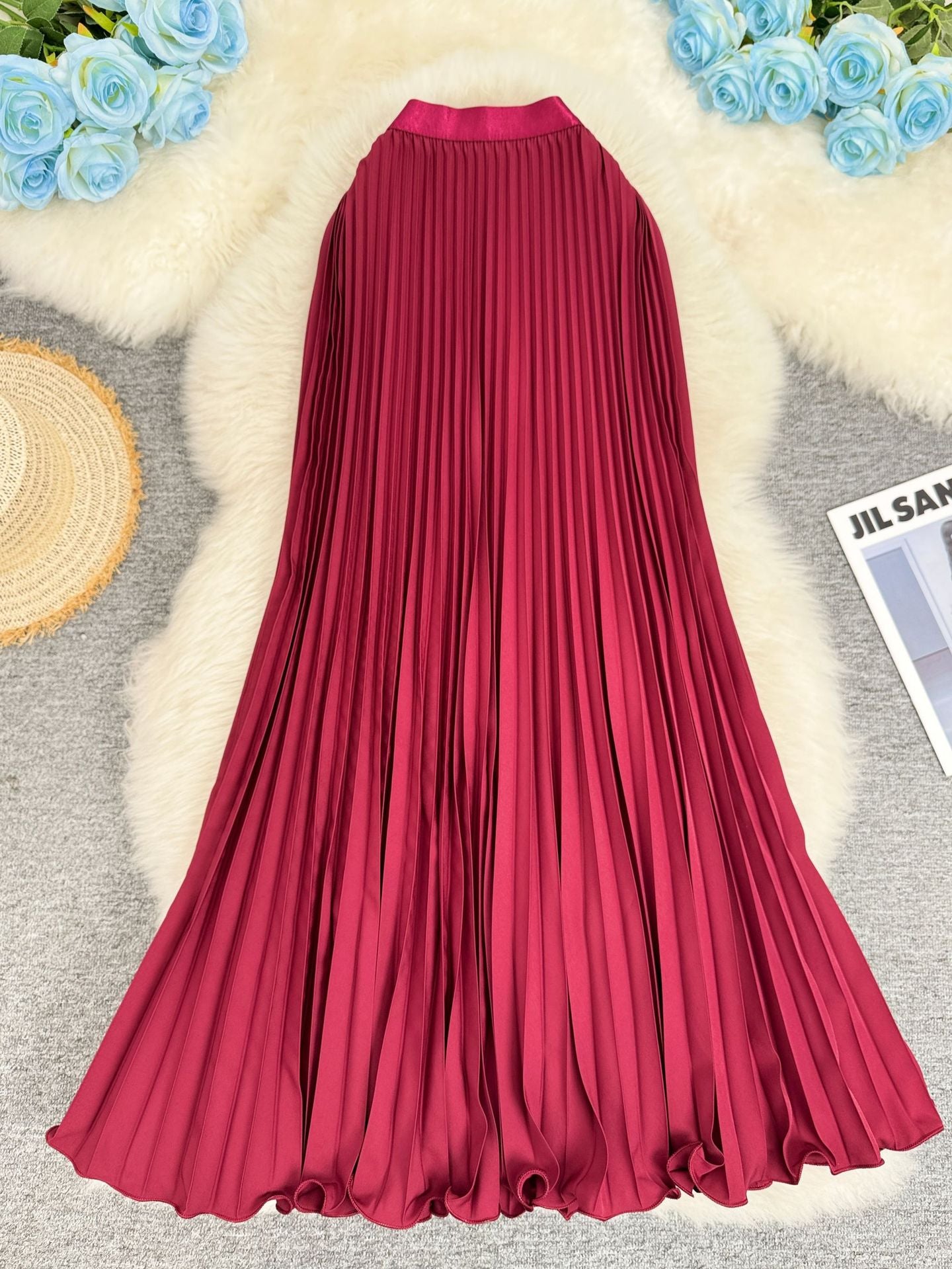 Women's Commute High Waist Slimming A- Line Midi Skirts