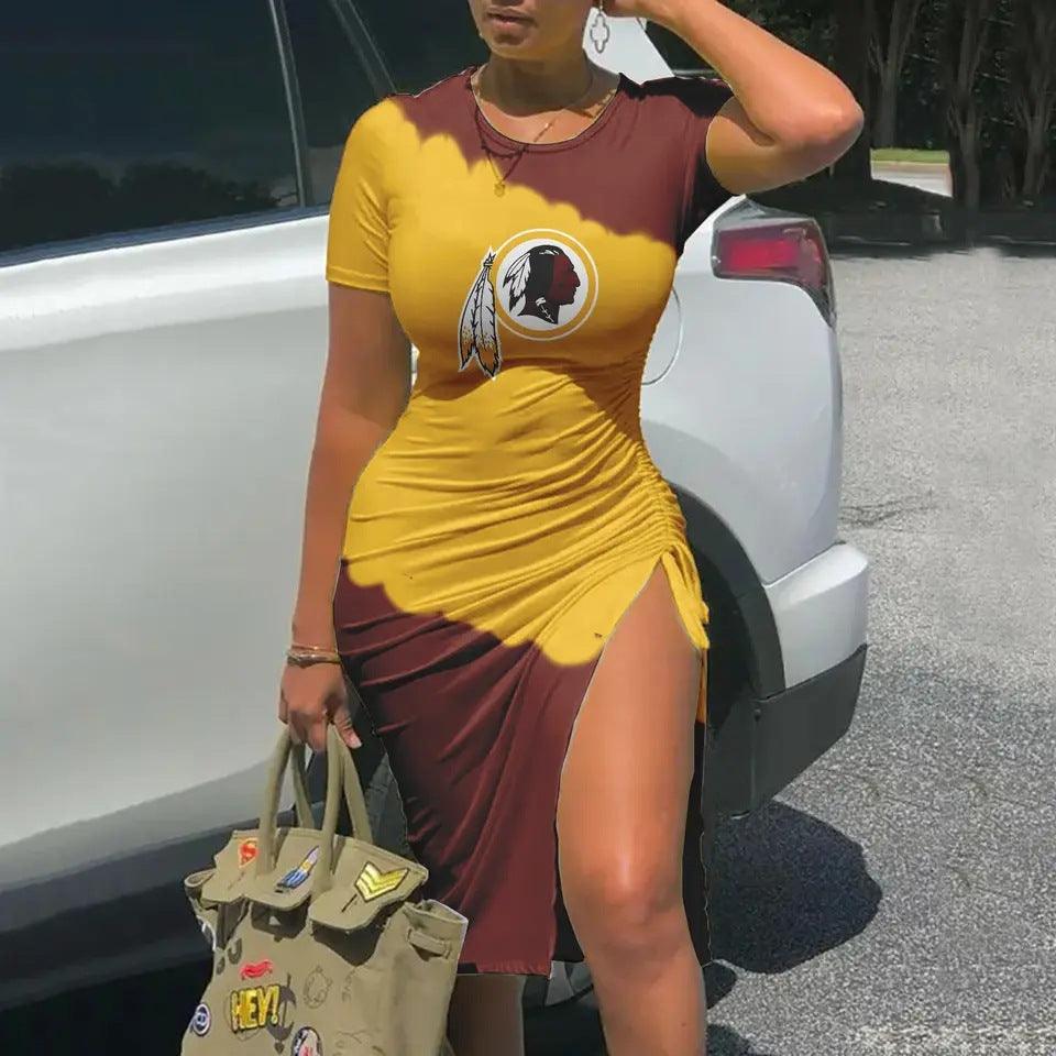 Sexy Slim Fit Long Multicolor Printing One Hot Niche Dress