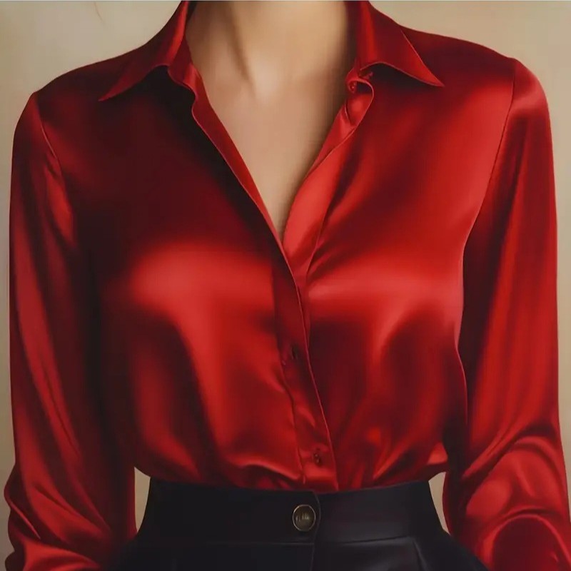 Women's Solid Color Fashion Elegant Long Sleeve Blouse
