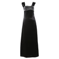 Women's Elegant Strap Tube Backless Rhinestone Long Dress