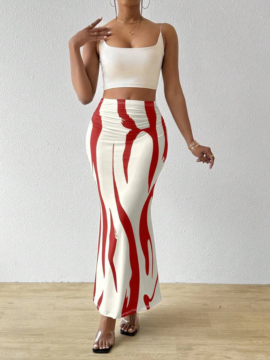 Women's Popular Zebra Pattern Tight High Waist Skirt
