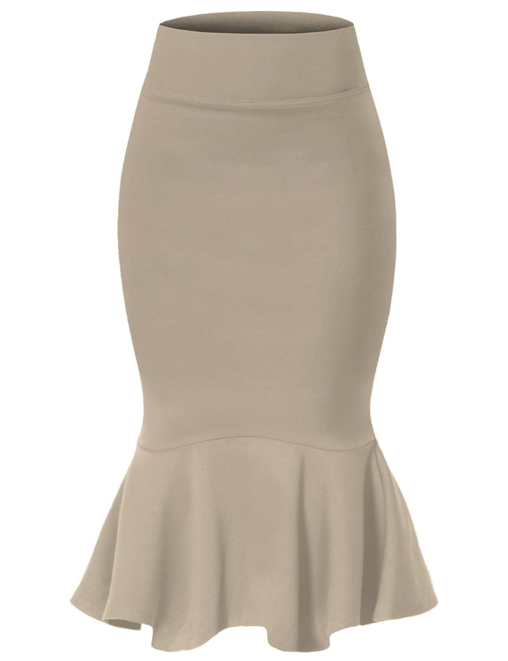 Women's Elegant High Waist Slim Fit Dress Black Skirt