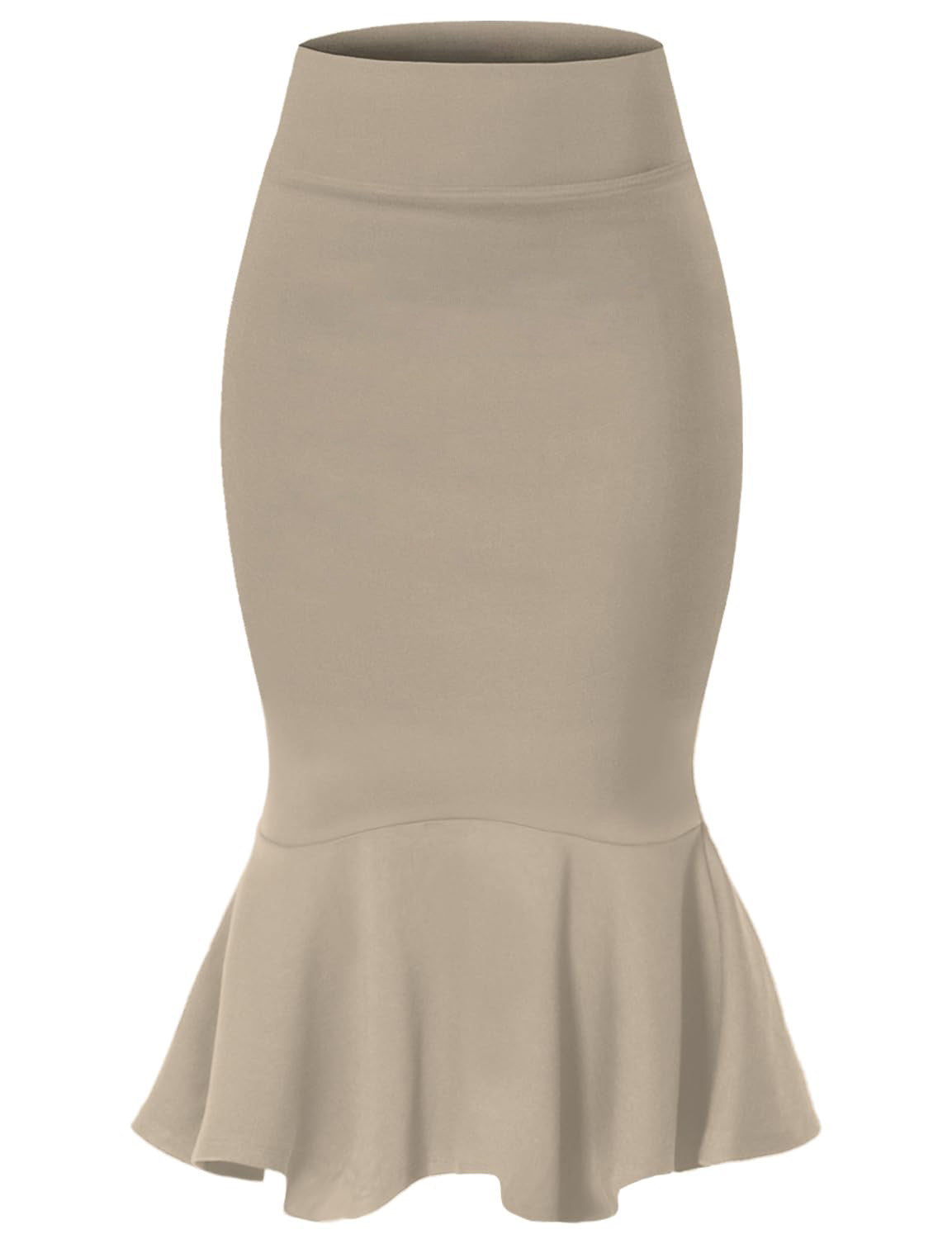 Women's Elegant High Waist Slim Fit Dress Black Skirt